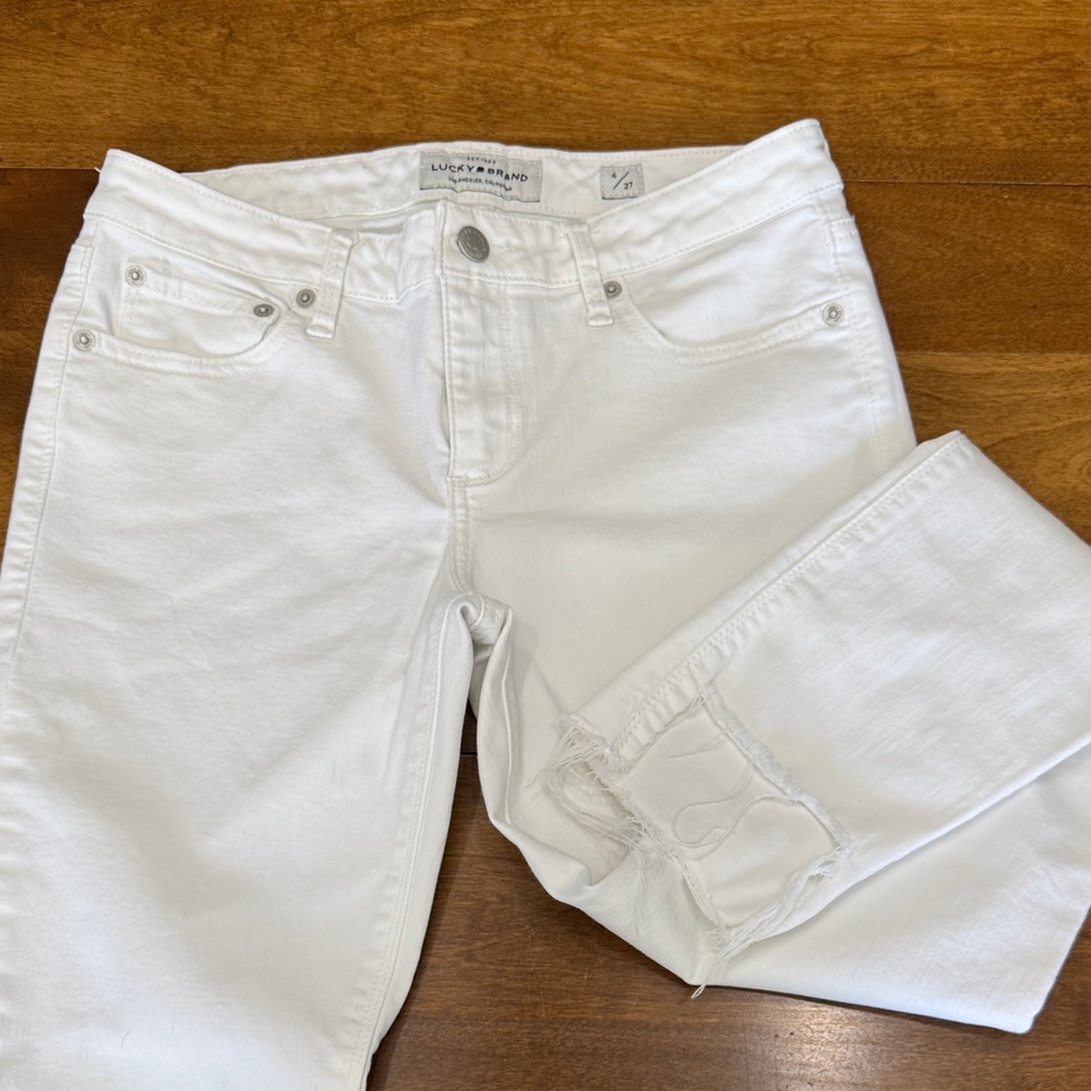 Lucky Brand Women's Cropped White Jeans